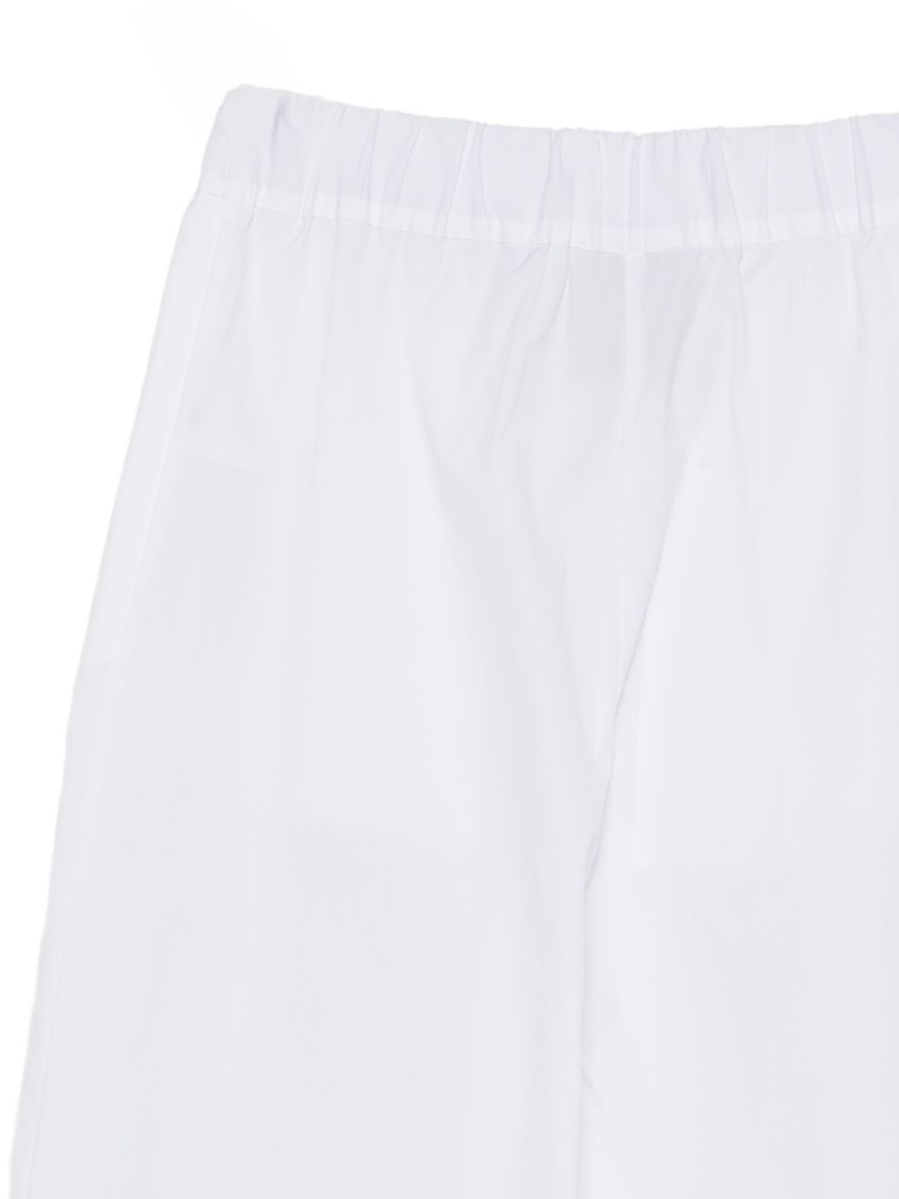 Cotton Wide Leg Trousers with Elastic Waistband for Comfort
