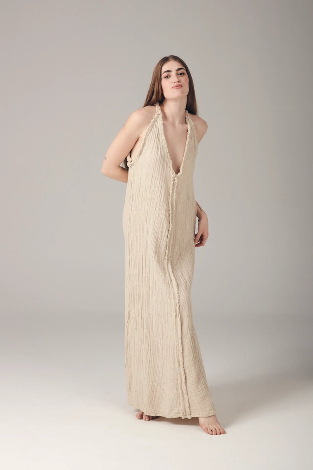 Cotton and Hemp Dress Various Color Options-Dress-Blanca-S/M-Various Color Options-Urbanheer