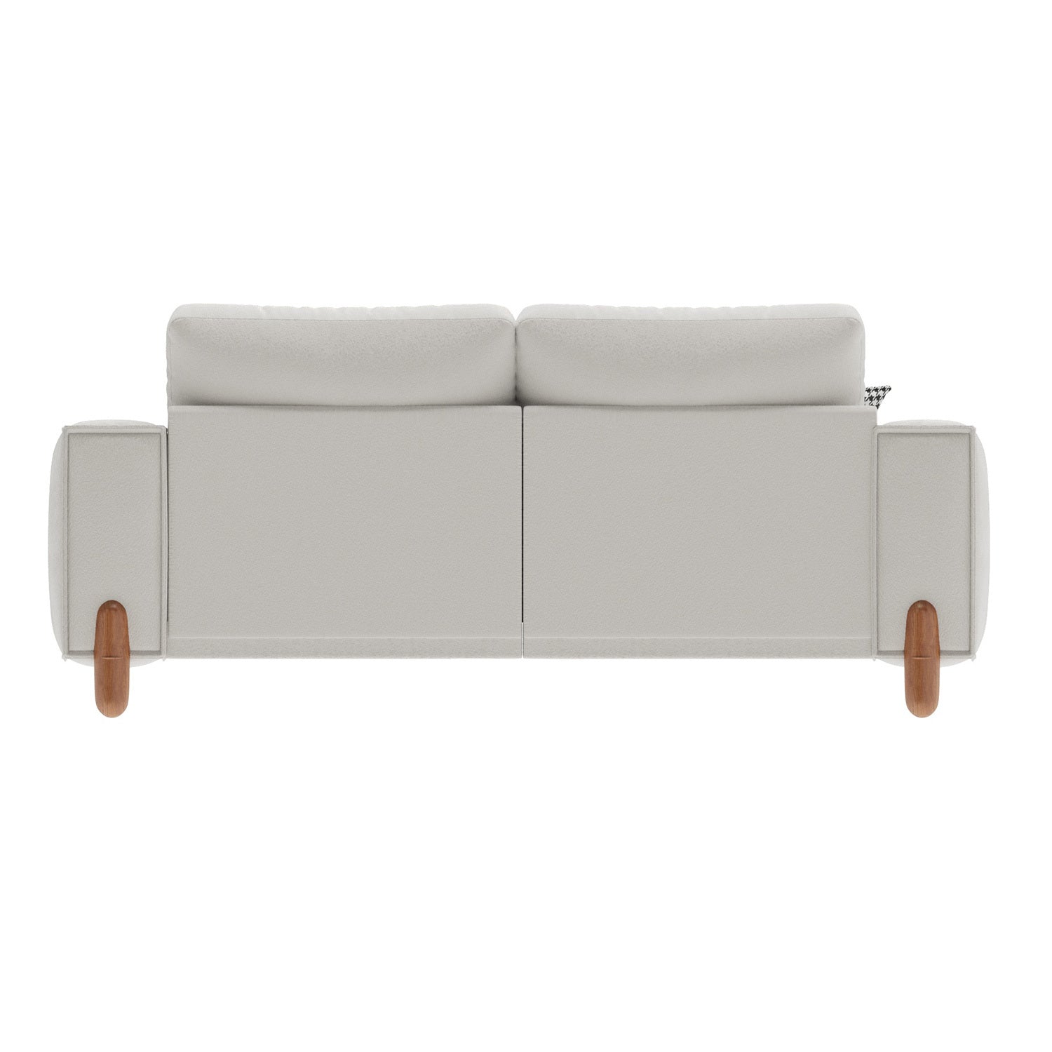 Couches for Living Room, Modern Teddy Fabric Upholstered Sofa Tufted Couch with Square Arm and 4-UH Decor-Default-Urbanheer