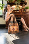 Courage Dear Heart Boho Linen Tote Bag with Sacred Heart-Tote Bags-Market of Stars-width 47cm height 42cm (without strap) strap height 26cm (from top of bag to top of shoulder)-Urbanheer