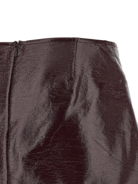 Courreges Fold Vinyl Mini Skirt