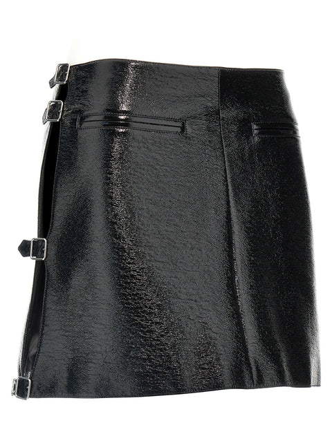 Courreges Mini Multi Sangle Vinyl Skirt