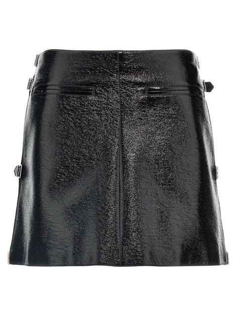 Courreges Mini Multi Sangle Vinyl Skirt