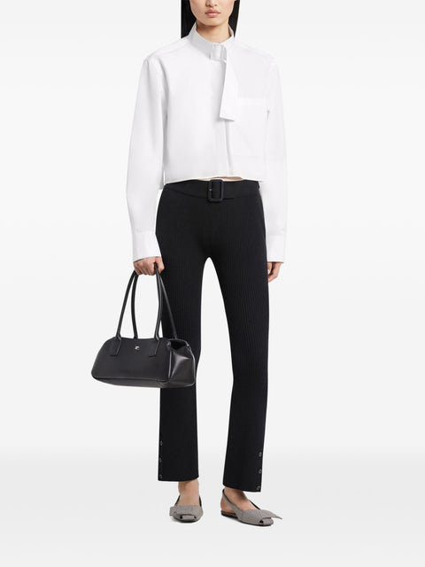 Courreges Pre CourrÃ¨ges Ribbed knitted trousers