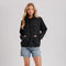 Cowl Neck Pullover Sweatshirt Top