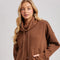 Cowl Neck Pullover Sweatshirt Top
