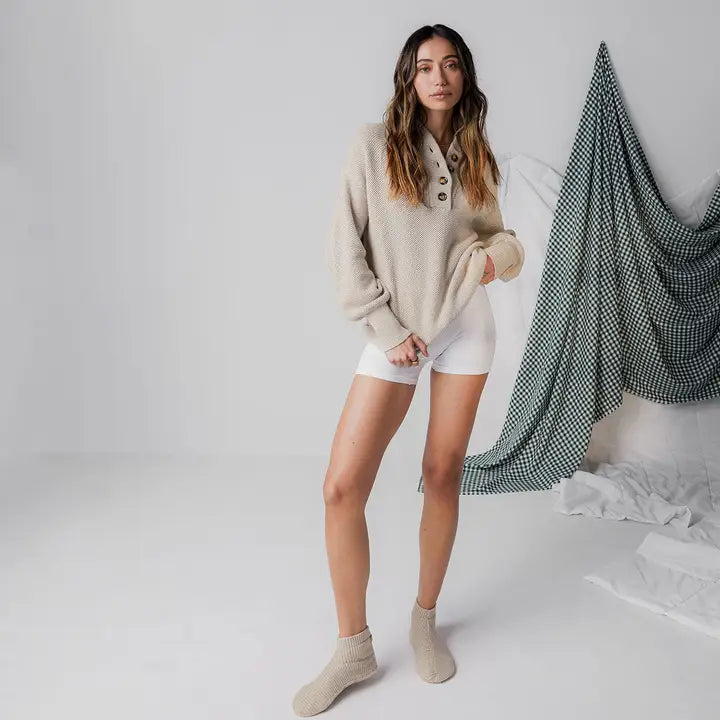 Cozy Cotton Silk Pocket Henley Oat Marl-Sweatshirt-LUNYA-XS/S-Oat Marl-Urbanheer