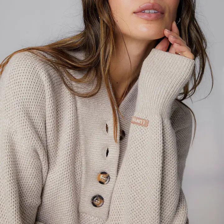 Cozy Cotton Silk Pocket Henley Oat Marl-Sweatshirt-LUNYA-XS/S-Oat Marl-Urbanheer