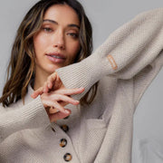 Cozy Cotton Silk Pocket Henley Oat Marl-Sweatshirt-LUNYA-XS/S-Oat Marl-Urbanheer