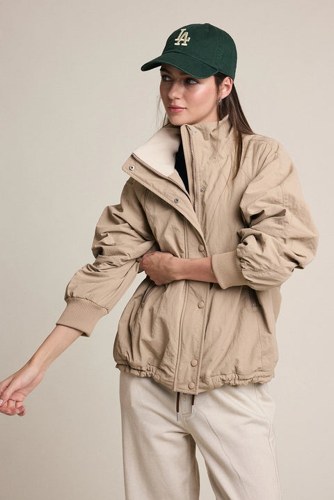 Cozy Fleece-Lined Zip & Snap Jacket