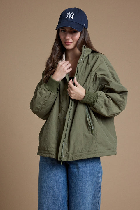 Cozy Fleece-Lined Zip & Snap Jacket