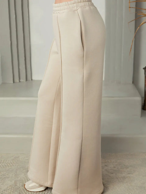 Cozy Fleece Wide Leg Pant