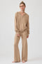 Cozy Knit Zip Hoodie & Wide-Leg Pants Set