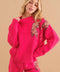 Cozy Knitted Sequin Sweater and Shorts Set HOT PINK-Set-Blue B-S-HOT PINK-Urbanheer