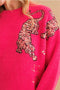 Cozy Knitted Sequin Sweater and Shorts Set HOT PINK-Set-Blue B-S-HOT PINK-Urbanheer