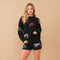 Cozy Multi Tiger Sequin Op With Matching Shorts Black-Set-Blue B-S-BLACK-Urbanheer