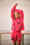Cozy Multi Tiger Sequin Op With Matching Shorts Hot Pink-Set-Blue B-S-HOT PINK-Urbanheer