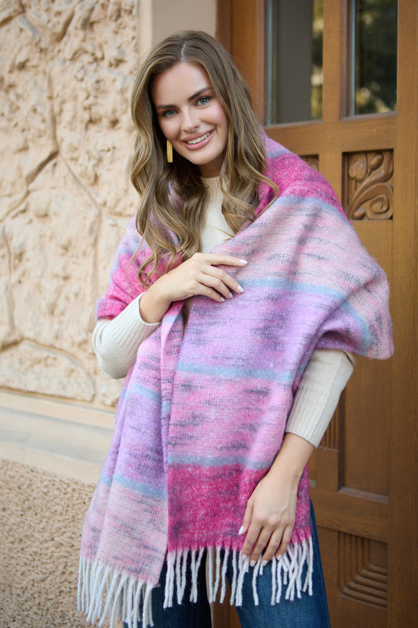 Cozy Oversized Fringe Scarf