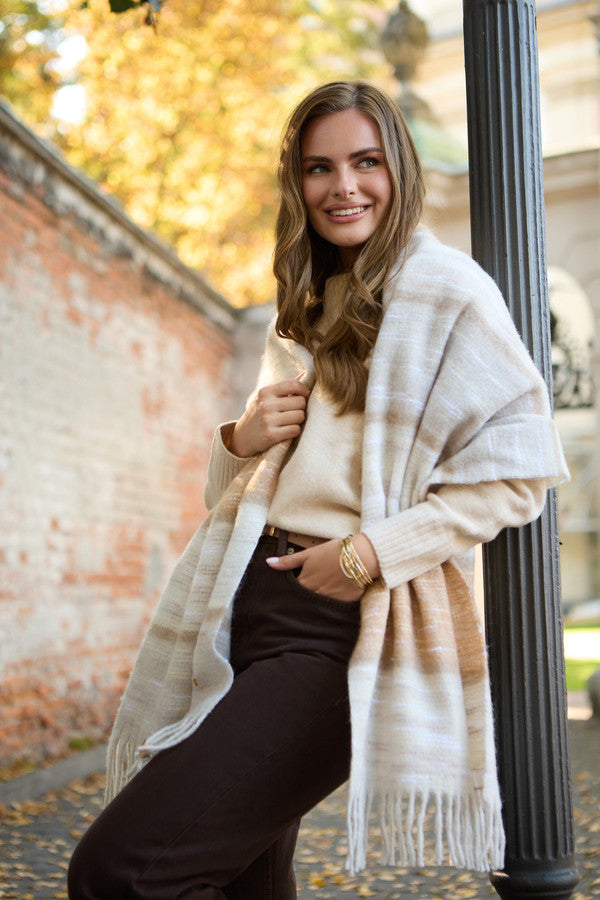Cozy Oversized Fringe Scarf