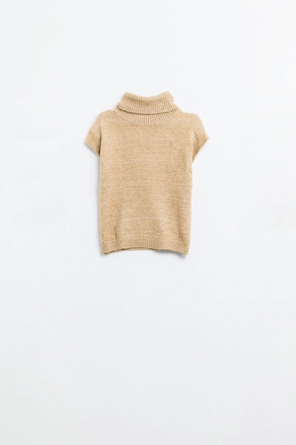 Cozy Turtleneck Sleeveless Sweater in Camel-Sweater-Q2-S-Beige-Urbanheer