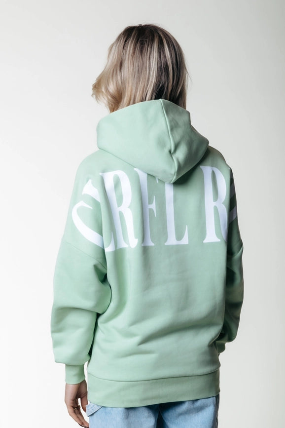 Cr Back Logo Hoodie | Soft Green-Hoodie-Colourful Rebel-XXS-Soft Green-Urbanheer