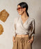 Cream Linen Wrap Crop Top-Top-Moa-Cream-Urbanheer