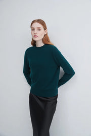 Crewneck Cashmere Sweater Moose Green-Sweater-Pissenlit-S-Moose Green-Urbanheer