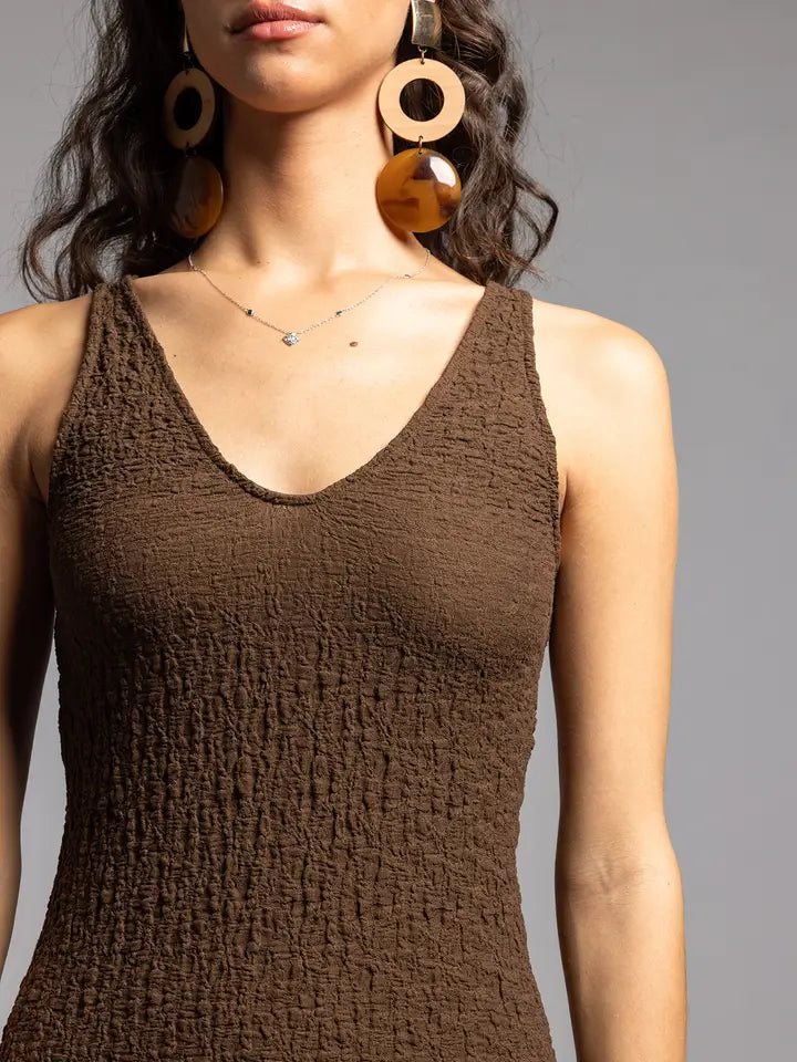 Crinkle Maxi Dress - Twila Maxi Dress-Dress-Weekend Los Angeles-XS-CHOCOLATE-Urbanheer