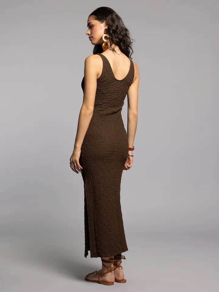 Crinkle Maxi Dress - Twila Maxi Dress-Dress-Weekend Los Angeles-XS-CHOCOLATE-Urbanheer