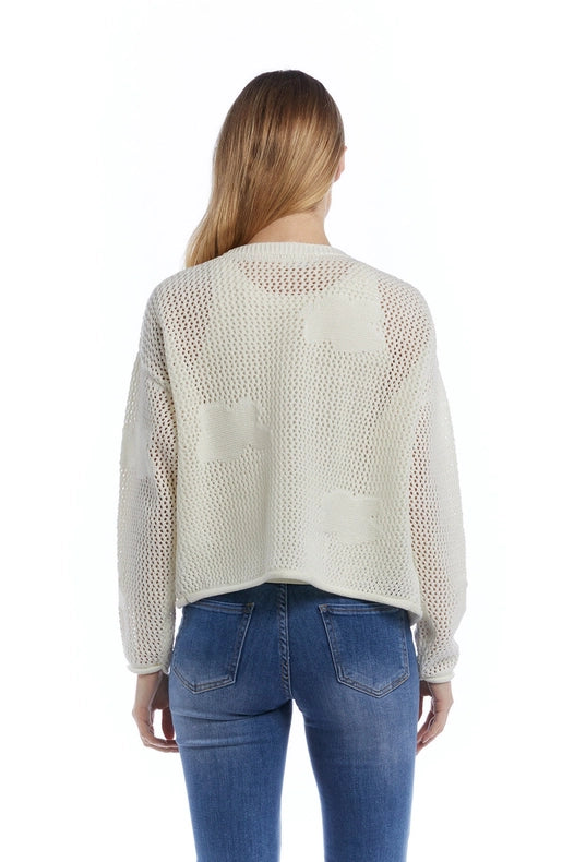 Crochet Cardigan With Knitted Clouds In White-Cardigan-Q2-One Size-White-Urbanheer