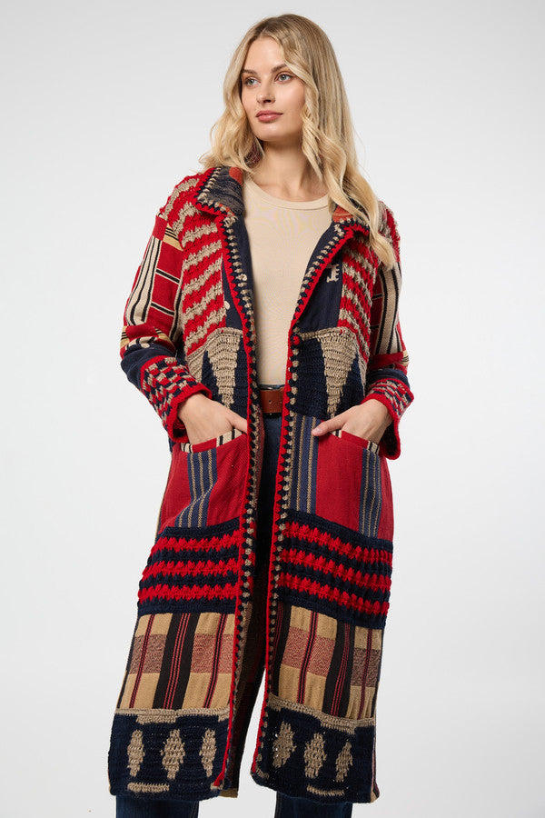 Crochet Woven Aztec Kimono