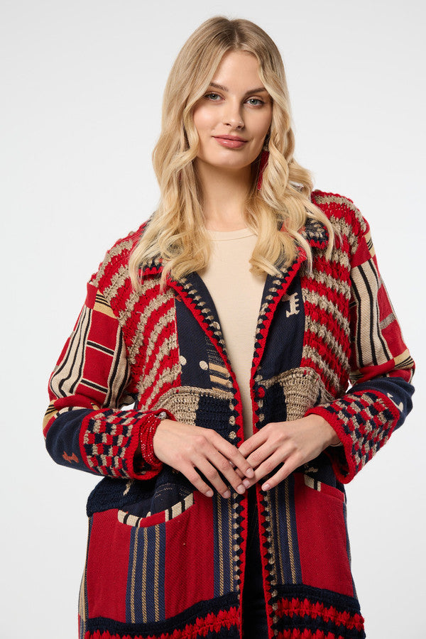 Crochet Woven Aztec Kimono