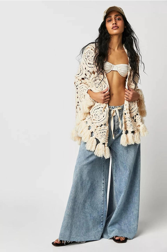 Crocheted Sunshine Shawl White-Shawl-SAACHI-White-Urbanheer