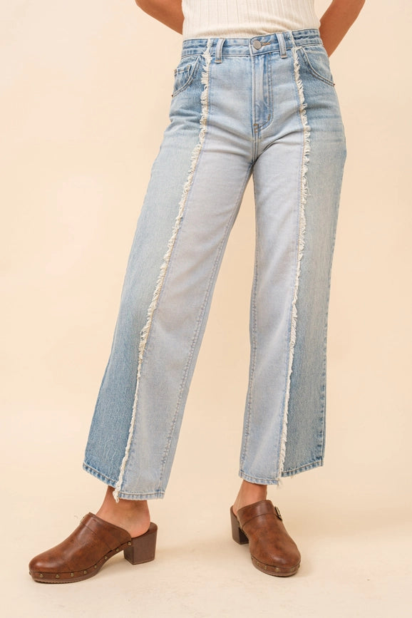 Crop Baggy Wide Leg Dad Jeans-Jeans-Blue B-S-LIGHT WASH-Urbanheer