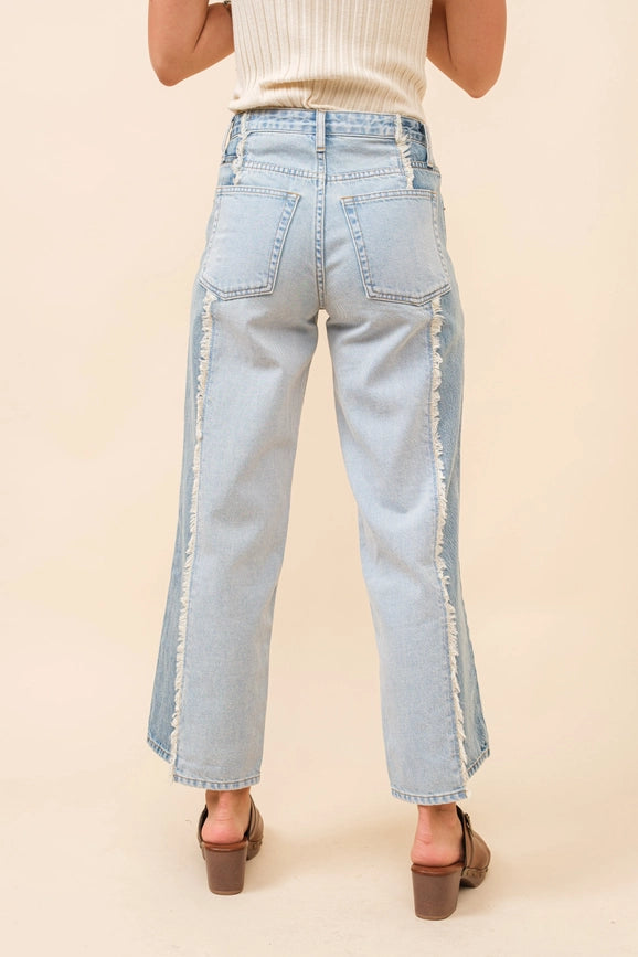 Crop Baggy Wide Leg Dad Jeans-Jeans-Blue B-S-LIGHT WASH-Urbanheer