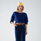 Cropped Fluffy Sweater in Navy Blue Fitted At the Waist-Sweater-Q2-One Size-Blue-Urbanheer