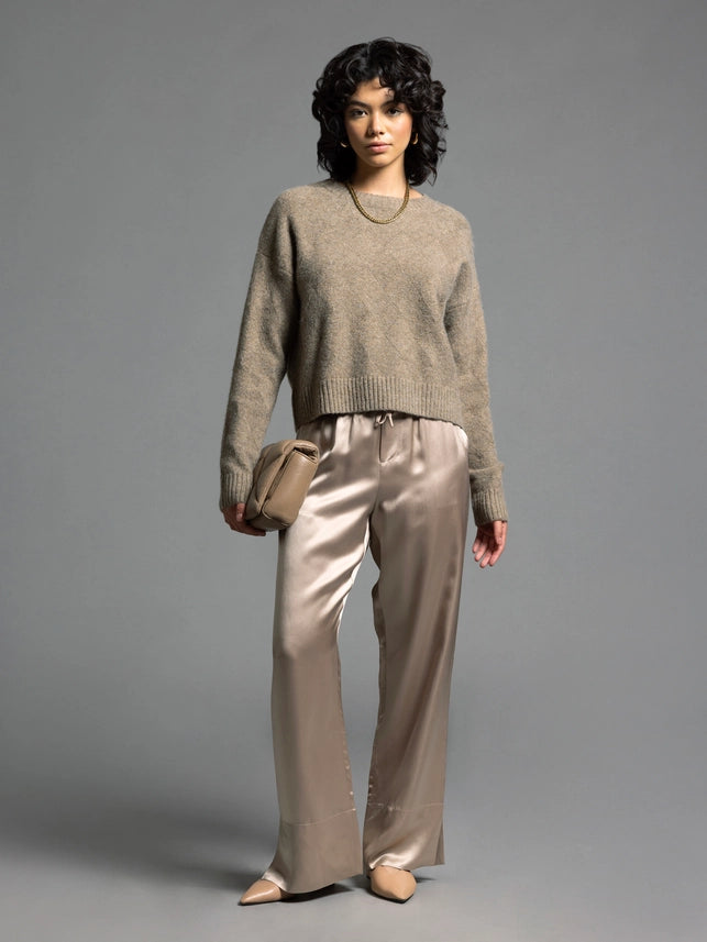 Cropped Knit Sweater - Christabel Sweater-Sweater-Weekend Los Angeles-XS-DESERT TAN-Urbanheer