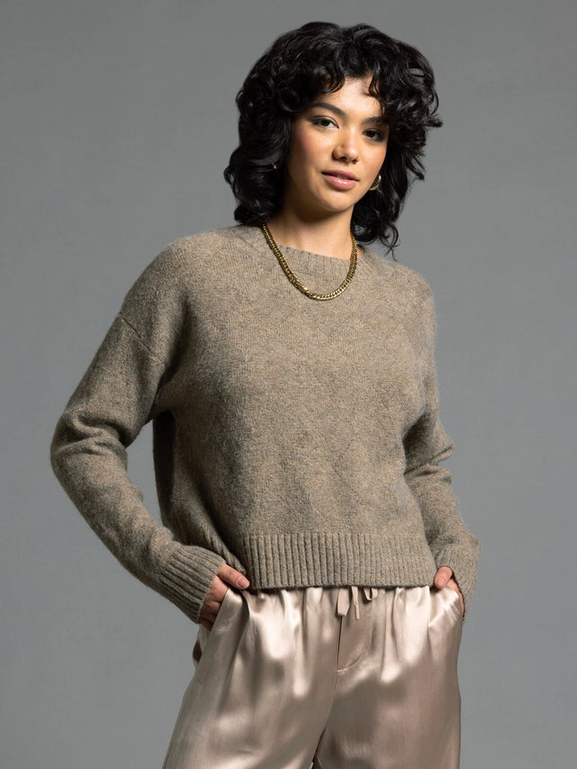 Cropped Knit Sweater - Christabel Sweater-Sweater-Weekend Los Angeles-XS-DESERT TAN-Urbanheer