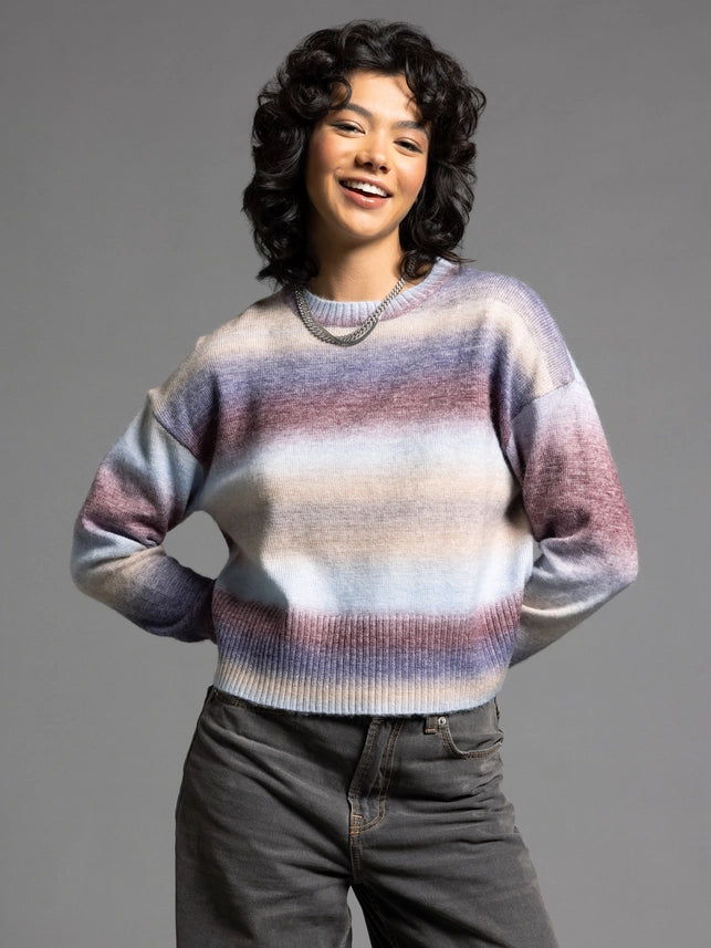 Cropped Knit Sweater - Ravi Sweater BAILEY STRIPE-Sweater-Weekend Los Angeles-XS-BAILEY STRIPE-Urbanheer