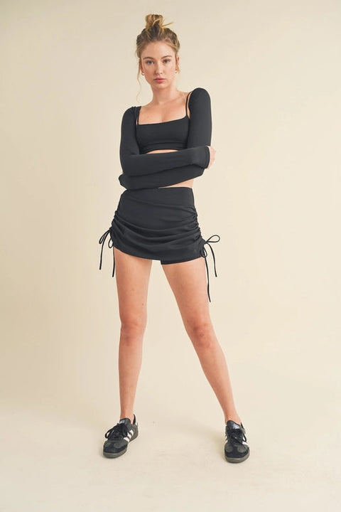 Cropped Lightweight Shrug Black-Lightweight Shrug-KIMBERLY C-S-Urbanheer