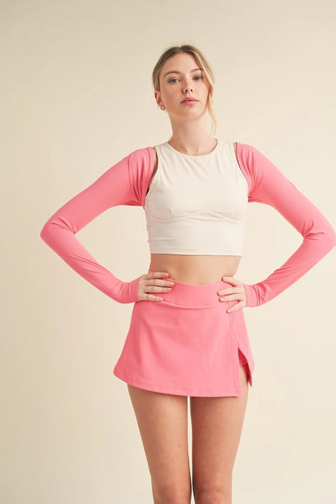 Cropped Lightweight Shrug Pink-Lightweight Shrug-KIMBERLY C-S-Urbanheer