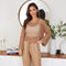 Cropped Open Knit Fuzzy Sweater-Sweater-MILIO MILANO-OS-CAMEL-Urbanheer