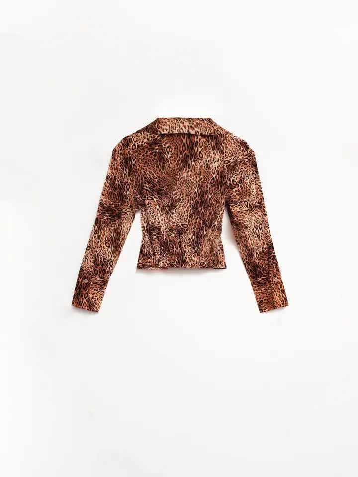 Cropped Shirt in Leopard-Shirt-Q2-S-Brown-Urbanheer
