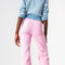 Cropped Wide Leg Jeans In Bubblegum Pink-Jeans-Q2-XS-Pink-Urbanheer