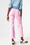 Cropped Wide Leg Jeans In Bubblegum Pink-Jeans-Q2-XS-Pink-Urbanheer