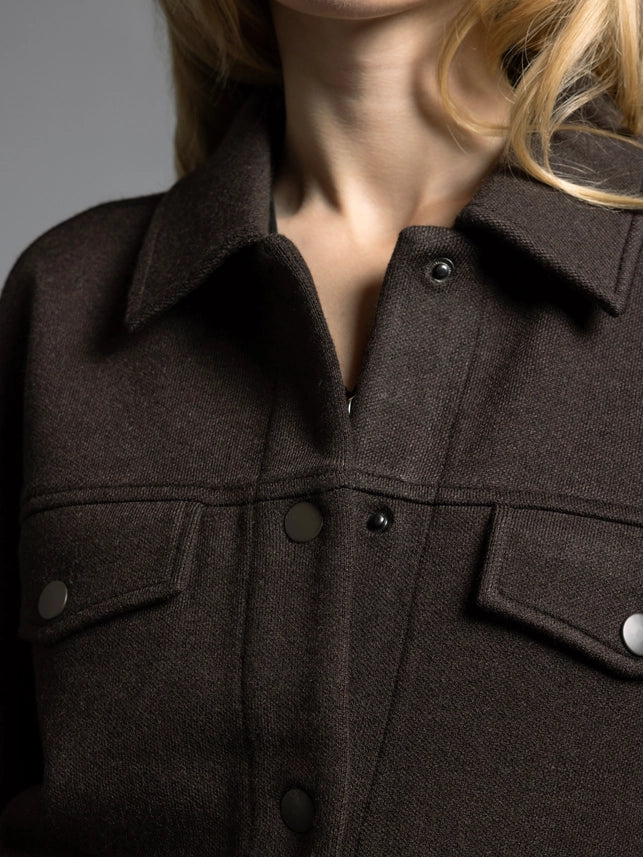 Cropped Wool Jacket - Abela Jacket-Jacket-Weekend Los Angeles-XS-ESPRESSO-Urbanheer