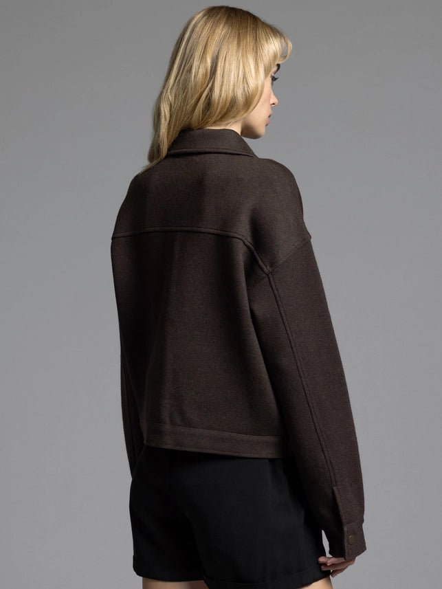 Cropped Wool Jacket - Abela Jacket-Jacket-Weekend Los Angeles-XS-ESPRESSO-Urbanheer