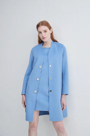Crystal Button Lady Coat Light Blue-Coats-Pissenlit-S-Light Blue-Urbanheer