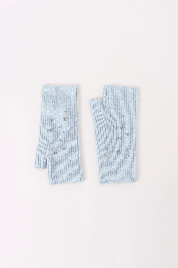 Crystal Embellished Angora Mittens - Light Blue-Mittens-Pissenlit-Light Blue-Urbanheer