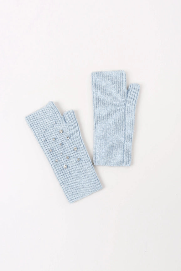 Crystal Embellished Angora Mittens - Light Blue-Mittens-Pissenlit-Light Blue-Urbanheer